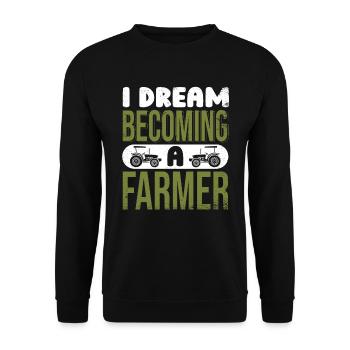 Farmer Farmer Agriculture - Unisex Sweatshirt - black - Front - Alina (178cm) & Michal (187cm)