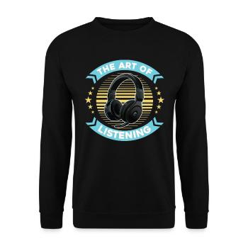 Tontechniker Sound Audio Engineer - Unisex Sweatshirt - black - Front - Alina (178cm) & Michal (187cm)