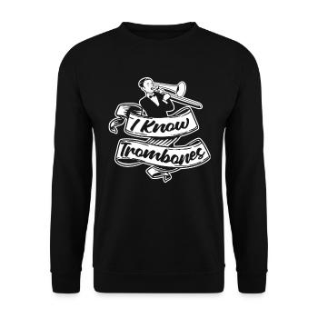Trombone - Unisex Sweatshirt - black - Front - Alina (178cm) & Michal (187cm)