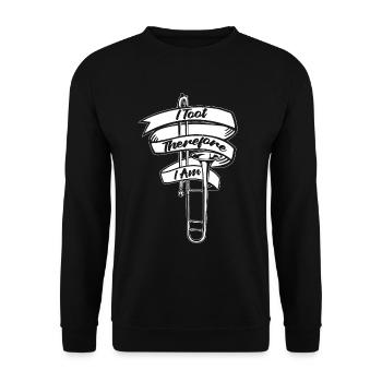 Trombone - Sweat-shirt Unisexe - noir - Devant - Alina (178cm) & Michal (187cm)