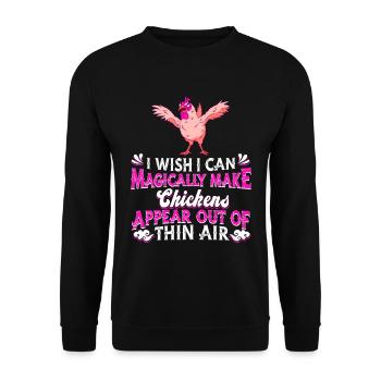 Chicken Farm Farmer Farmer Chicken Farmer - Unisex Sweatshirt - black - Front - Alina (178cm) & Michal (187cm)