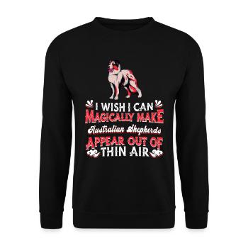 Australian Shepherd Dog - Unisex Sweatshirt - black - Front - Alina (178cm) & Michal (187cm)