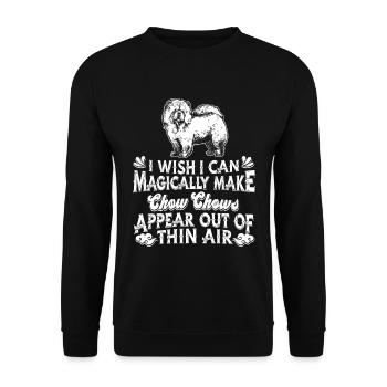 Chow Chow Dog - Unisex Sweatshirt - black - Front - Alina (178cm) & Michal (187cm)