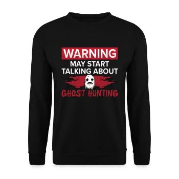Geisterjäger Paranormal Geist Geisterjagd Geschenk - Unisex Pullover - Schwarz - Vorne - Alina (178cm) & Michal (187cm)