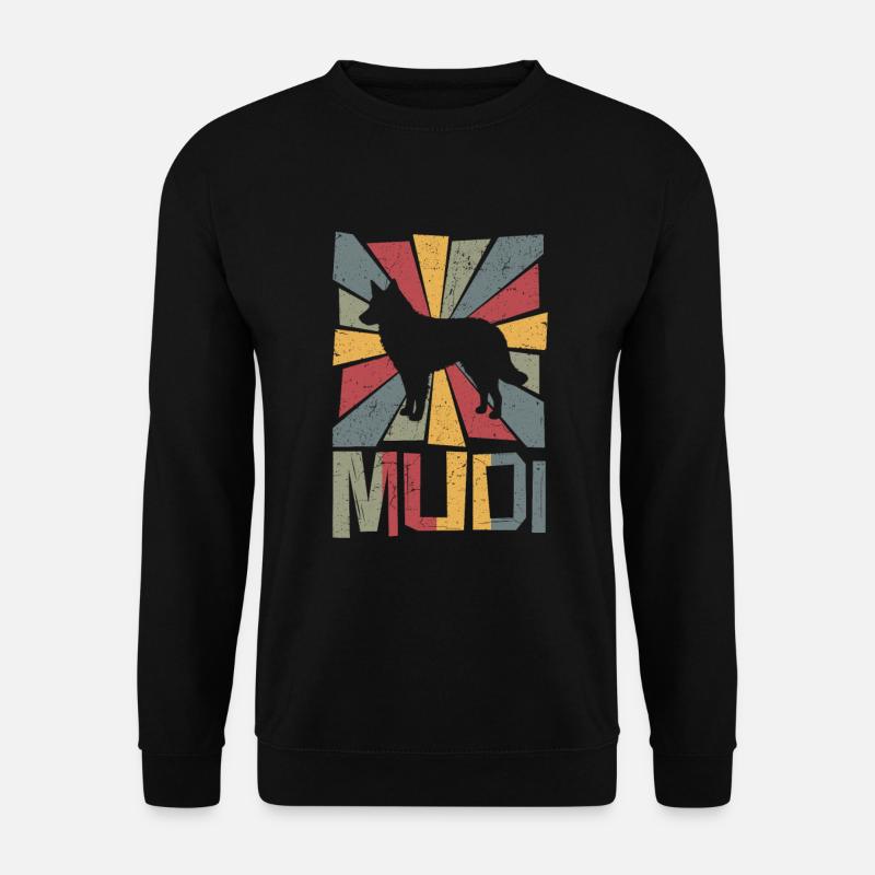 Mudi Vintage Retro - Unisex Pullover - Schwarz