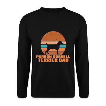 Parson Russell terrier Dad - Unisex Sweatshirt - black - Front - Alina (178cm) & Michal (187cm)