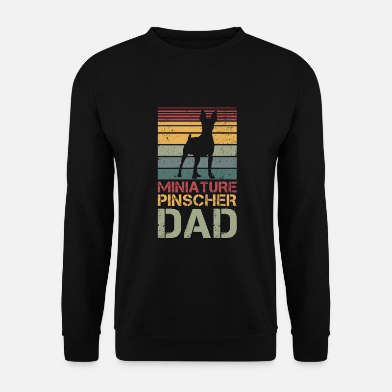 Miniature Pinscher Dad - Unisex Pullover - Schwarz