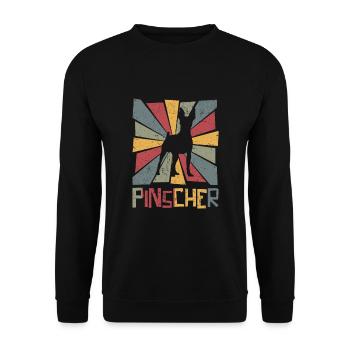 Pinscher - Unisex Sweatshirt - black - Front - Alina (178cm) & Michal (187cm)