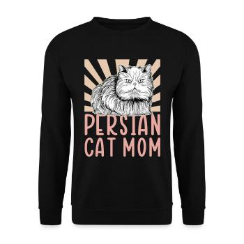 Perserkatze Katzenmama Katzenbesitzerin Geschenk - Unisex Pullover - Schwarz - Vorne - Alina (178cm) & Michal (187cm)