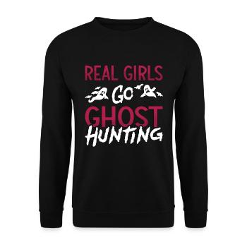 Ghost Hunter Creepy Ghost Hunt Cadeau d’horreur - Sweat-shirt Unisexe - noir - Devant - Alina (178cm) & Michal (187cm)
