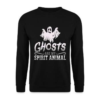 Ghost Hunter Ghost Hunt Horreur Cadeau effrayant - Sweat-shirt Unisexe - noir - Devant - Alina (178cm) & Michal (187cm)