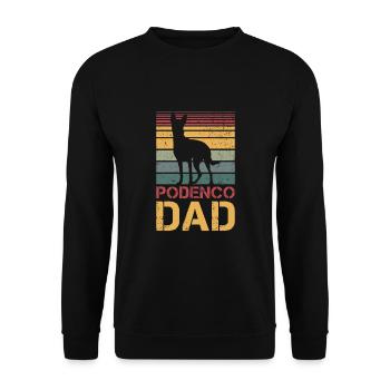 Podenco Dad - Unisex Pullover - Schwarz - Vorne - Alina (178cm) & Michal (187cm)