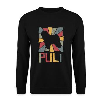 Puli Vintage Rétro - Sweat-shirt Unisexe - noir - Devant - Alina (178cm) & Michal (187cm)