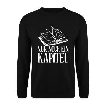 Bücherwurm Leseratte Buch Lesen - Unisex Pullover - Schwarz - Vorne - Alina (178cm) & Michal (187cm)
