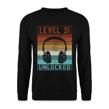 Gamer 31st Birthday Gamer - Unisex Sweatshirt - black - Front - Alina (178cm) & Michal (187cm)