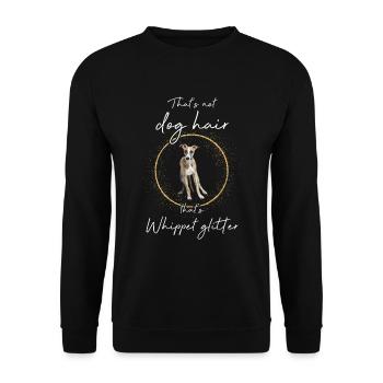 Ce ne sont pas des poils de chien qui sont des paillettes whippet - Sweat-shirt Unisexe - noir - Devant - Alina (178cm) & Michal (187cm)