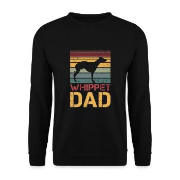 Whippet Papa - Sweat-shirt Unisexe - noir - Devant - Alina (178cm) & Michal (187cm)