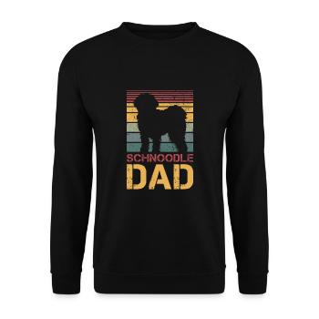 Schnoodle Dad - Unisex Pullover - Schwarz - Vorne - Alina (178cm) & Michal (187cm)