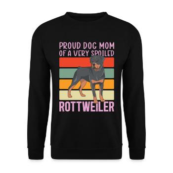 Rottweiler Mom Frauchen Hundebesitzer Geschenk - Unisex Pullover - Schwarz - Vorne - Alina (178cm) & Michal (187cm)