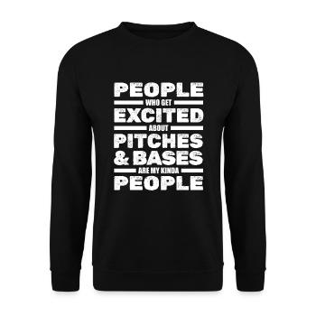 Softball - Sweat-shirt Unisexe - noir - Devant - Alina (178cm) & Michal (187cm)