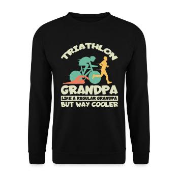 Triathlon - Unisex Sweatshirt - black - Front - Alina (178cm) & Michal (187cm)