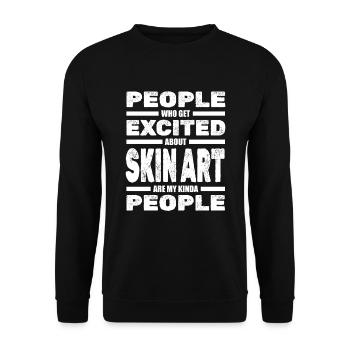 Tattoo Tattoo Art Tattoo Artist - Unisex Sweatshirt - black - Front - Alina (178cm) & Michal (187cm)