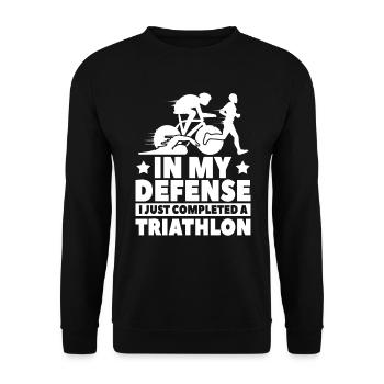 Triathlon - Unisex Pullover - Schwarz - Vorne - Alina (178cm) & Michal (187cm)