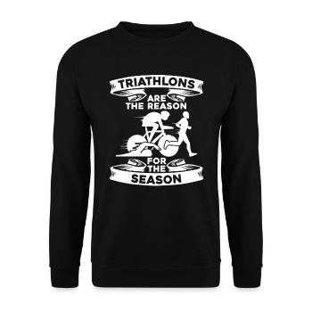 Triathlon - Unisex Pullover - Schwarz - Vorne - Alina (178cm) & Michal (187cm)