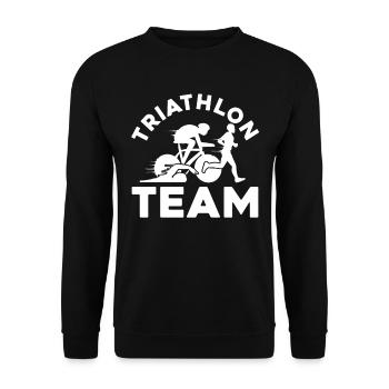 Triathlon - Unisex Sweatshirt - black - Front - Alina (178cm) & Michal (187cm)