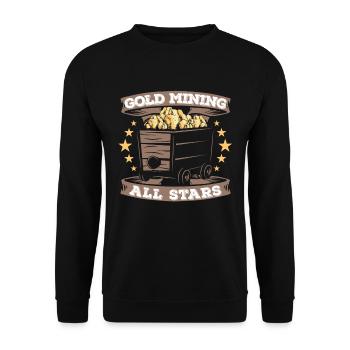 Gold Mining Gold Mine - Unisex Sweatshirt - black - Front - Alina (178cm) & Michal (187cm)