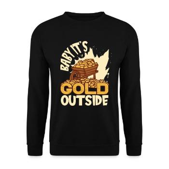 Gold Mining Gold Mine - Unisex Sweatshirt - black - Front - Alina (178cm) & Michal (187cm)