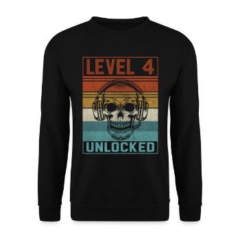 4ème anniversaire du joueur - Sweat-shirt Unisexe - noir - Devant - Alina (178cm) & Michal (187cm)