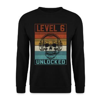 6e anniversaire du joueur - Sweat-shirt Unisexe - noir - Devant - Alina (178cm) & Michal (187cm)