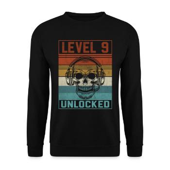 9e anniversaire du joueur - Sweat-shirt Unisexe - noir - Devant - Alina (178cm) & Michal (187cm)