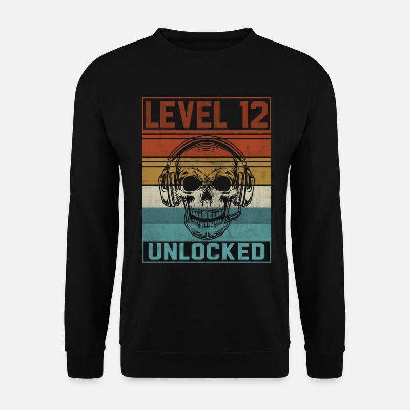 Gamer 12th Birthday - Unisex Pullover - Schwarz