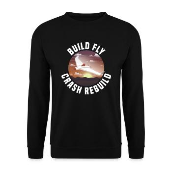 Airplane Rc Model Airplane Pilot - Unisex Sweatshirt - black - Front - Alina (178cm) & Michal (187cm)