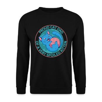 Chat Papa Chaton Chat Propriétaire Cadeau - Sweat-shirt Unisexe - noir - Devant - Alina (178cm) & Michal (187cm)
