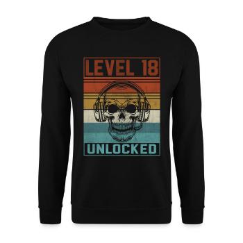 18e anniversaire du joueur - Sweat-shirt Unisexe - noir - Devant - Alina (178cm) & Michal (187cm)