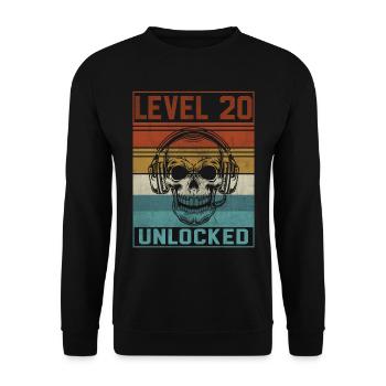 20e anniversaire du joueur - Sweat-shirt Unisexe - noir - Devant - Alina (178cm) & Michal (187cm)
