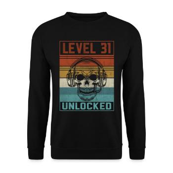 31e anniversaire du joueur - Sweat-shirt Unisexe - noir - Devant - Alina (178cm) & Michal (187cm)