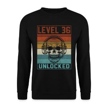 36e anniversaire du joueur - Sweat-shirt Unisexe - noir - Devant - Alina (178cm) & Michal (187cm)