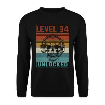34e anniversaire du joueur - Sweat-shirt Unisexe - noir - Devant - Alina (178cm) & Michal (187cm)
