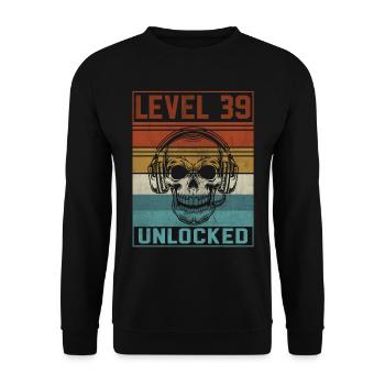 39e anniversaire du joueur - Sweat-shirt Unisexe - noir - Devant - Alina (178cm) & Michal (187cm)