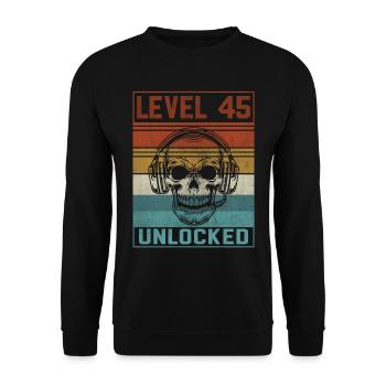 45e anniversaire du joueur - Sweat-shirt Unisexe - noir - Devant - Alina (178cm) & Michal (187cm)