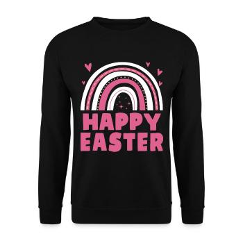 Happy Easter Women Kids Rainbow - Unisex Sweatshirt - black - Front - Alina (178cm) & Michal (187cm)