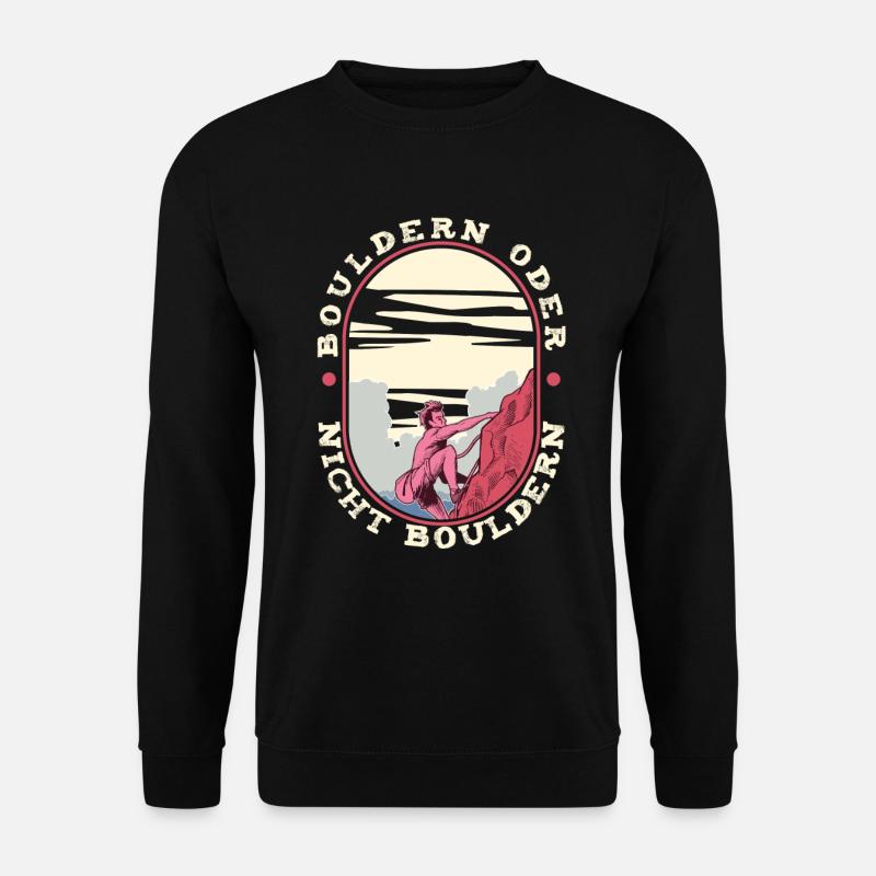 Bouldern - Unisex Pullover - Schwarz