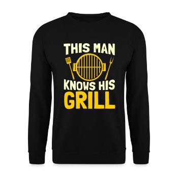 Grill grill maître BBQ - Sweat-shirt Unisexe - noir - Devant - Alina (178cm) & Michal (187cm)