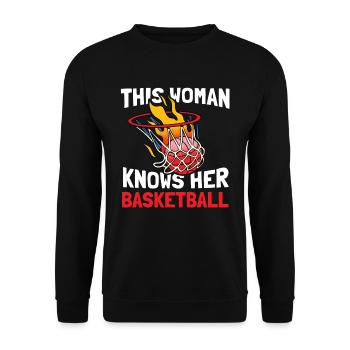 Basketball Basketballer - Unisex Sweatshirt - black - Front - Alina (178cm) & Michal (187cm)