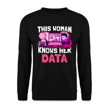 Big Data Science Engineer Scientist Analyst - Unisex Pullover - Schwarz - Vorne - Alina (178cm) & Michal (187cm)