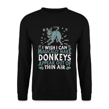 Donkey - Unisex Sweatshirt - black - Front - Alina (178cm) & Michal (187cm)